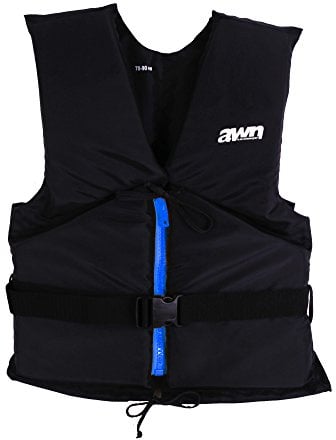AWN Black Edition 50 N Regattaweste Sicherheitsweste Schwimmhilfe Feststoffweste Kajak Sup Windsurfen Kite 70-90 kg