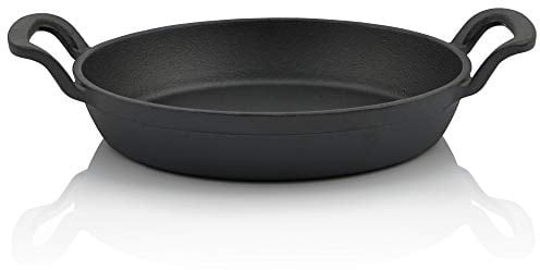 BBQ-Toro Gusseisen Servierpfännchen Set, 1 Stück | Ø 20 cm - rund | Grillpfannen Pfännchen, Gusspfanne, Bratpfanne, Feuerpfanne, Grillpfännchen, Gusseisenpfännchen, serving pan, Tischpfanne