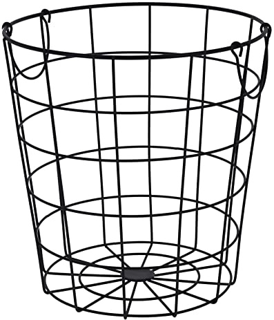 Metal Gitterkorb schwarz mit 2 Henkeln - 29 cm