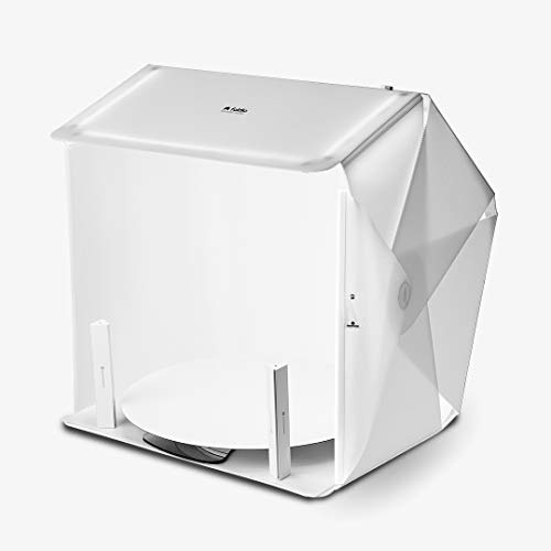 Foldio3 + 360 Studio Komplettset (60cm Fotostudio-Lichtzelt mit 360°-Fotografie-Drehteller und 50-cm-Erweiterungsplatten-Set)