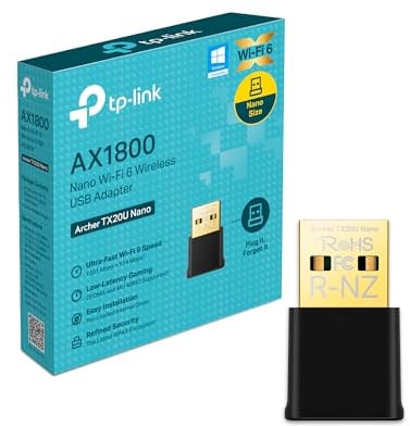 TP-Link Archer TX20U Nano WLAN Stick Für PC, WiFi 6 AX1800 Dual Band WLAN Adapter, Nano Größe, WPA3, MU-MIMO, nur Kompatibel mit Windows 11/10