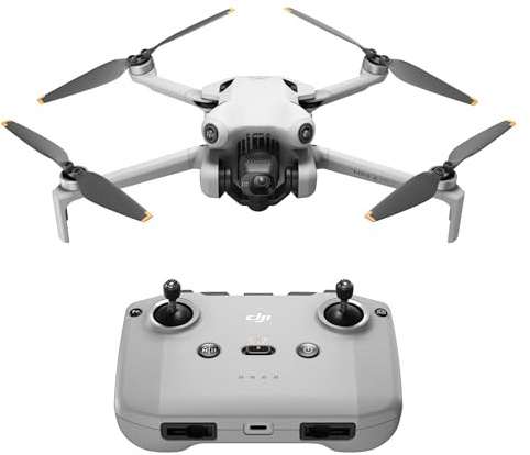 DJI Mini 4 Pro (DJI RC-N2 Fernsteuerung), faltbare Mini-Drohne mit 4K HDR-Videokamera für Erwachsene, unter 249 g, 34 Minuten Flugzeit, 20 km max. Video-Übertragungsreichweite, C0