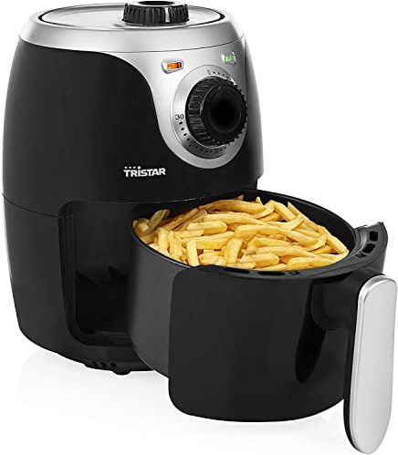 Tristar Mini-Heißluftfritteuse/Airfryer mit 2 Liter – 77,8% weniger Energieverbrauch – mit Thermostat und Timer – Antihaftbeschichtung – Airfryer FR-6980