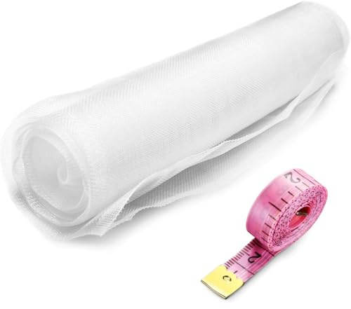 Zonon Insektenschutznetz Moskitonetz Gemüseschutznetz Feinmaschig Meterware Pflanzenschutznetz Kulturschutznetz Fliege Mücken Vogelnetz Gartennetz Engmaschig Barriere Jagd Blinde(3 m x 4 m，Weiß)