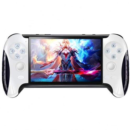 LZYCH 4,3 Zoll Tragbare Videospielkonsole Kreatives Griff Design Mehrere Emulatoren MP4/MP3/E-Book-TV-Ausgang Freizeitpuzzle Handheld Retro Videospiele Geburtstags