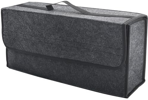 VAGCARS Auto Kofferraum Organizer, Faltbar Kofferraumtasche, Rutschfest Filz Auto Organizer Toolbag mit Klettbändern, Universell Autotasche, Kfz Zubehör Geeignet für alle Fahrzeuge (1 Stück)