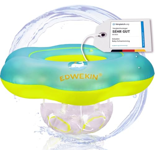 EDWEKIN® Premium Baby Schwimmring, Mitwachsende Schwimmhilfe, Schwimmsitz Kleinkinder, Baby Float, Kinder Schwimmreifen ab 6 Monate bis 3 Jahre