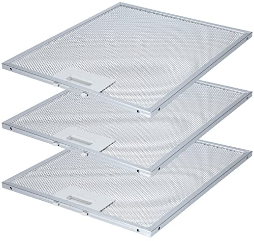 Kenekos - 3x Metallfettfilter für Dunstabzugshaube 305 x 267 mm. Kompatibel mit AEG, Whirlpool und weiteren. Wie Ersatzteil-Nr. 405525042-9. Austausch-Fettfilter aus Aluminium