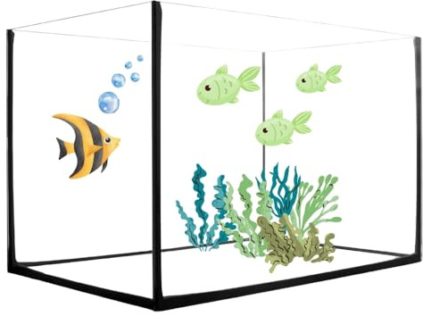 Aquarium Becken Rechteckig Glas Aquariumbecken Mini Aquarium Salzwasseraquarium Nano Glasbecken Glasaquarium Aufzuchtbecken 30x20x20