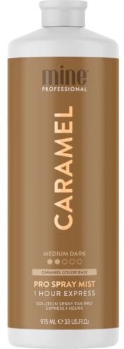 MineTan Profi-Sprühbräune - Caramel Bräunungsspray | 1 Stunde Ultra Rapid Tanning Flüssig, Dunkel, Gesicht & Körper, Schnelle Trocknend, Sonne Geküssten, Golden Glanz Hautfinish