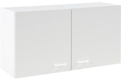 Nicht Zutreffend Hängeschrank Küche - 100 cm breit - Weiß - 2 Türen - Küchenschrank Oberschrank Einbauküchenschrank