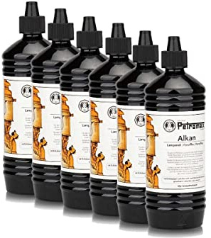 Bluecraft 6 x Petroleum | Paraffinöl 1 Liter Flasche Alkan - Petromax