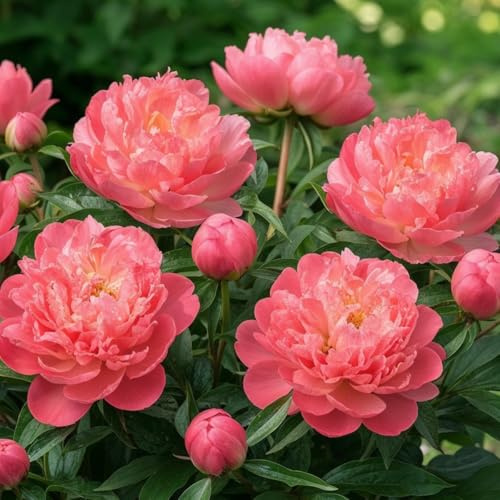 Pfingstrosen Pflanzen Winterhart Coral Passion - 1 Wurzel - Päonien Hybride - Mehrjährige Staude - Pflanzen aus Holland für Garten und Topf (kein Samen, Zwiebeln, nicht künstlich)