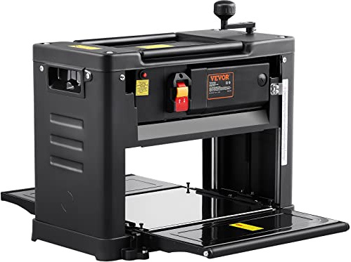 VEVOR Dickenhobel 1800W Hobelmaschine 2 Hobelmesser Dickenhobelmaschine Max. Schnitttiefe 0,3cm Max. Schnittstärke 15cm Hobel Ideal zur Holzbearbeitung für Tischler Heimwerker und Dekorateure