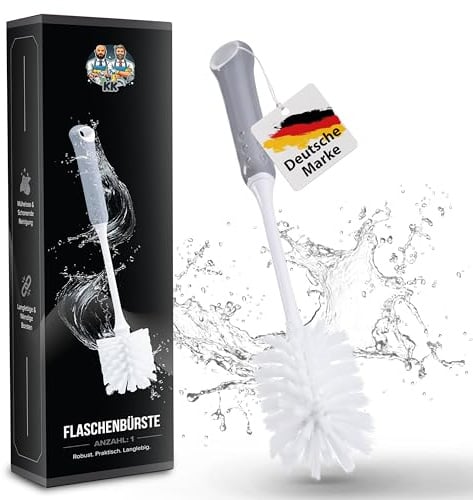 Flaschenbürste lang, Reinigungsbürste, Langer Griff, 32cm, Flaschenbürsten, Flaschenreiniger, Trinkflaschen, Spülmaschinenfest