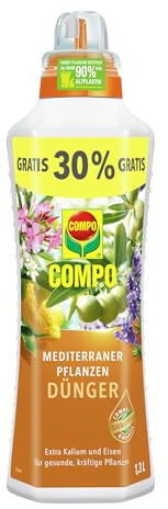 COMPO Mediterraner Pflanzendünger – Spezial-Flüssigdünger für mediterrane Pflanzen – 1,3 L