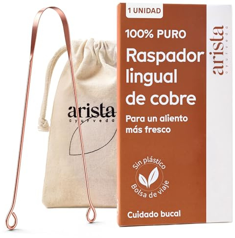 Arista Zungenreiniger aus Kupfer, Zungenschaber Kupfer, Mundgeruch Bekämpfen, Ayurvedischer Zungenschaber, Zungenreiniger Kupfer, Antimikrobielle Wirkung, Zungenkratzer, Zungenreiniger Ayurveda
