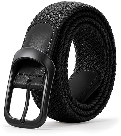 JasGood Elastischer Gürtel Herren,Unisex Stoffgürtel Geflochtener Stretchgürtel Dehnbarer Gürtel Flechtgürtel Ohne Löcher 3.3cm Breite für Lässige Hose