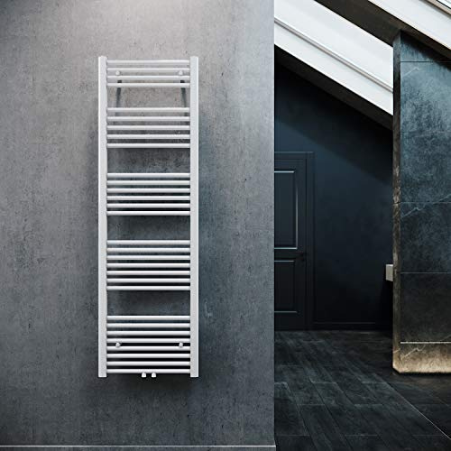 ELEGANT Badheizkörper Mittelanschluss Handtuchtrockner 1600x500 mm | Weiß Mittelanschluss, Handtuchtrockner für Badezimmer