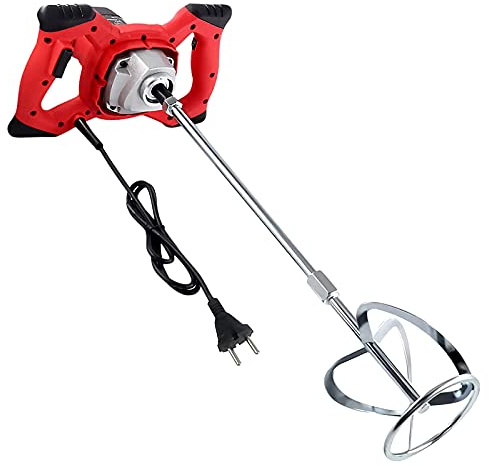 BriSunshine Mörtelrührer Rührwerk (2100W, 0-800r/min Drehzahl, 6 einstellbaren Geschwindigkeiten, Arretierbarer Schalter), Rührgerät Mörtel für Industrie und Haushalt