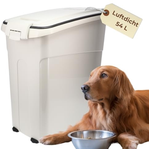 GarPet Futtertonne Luftdicht mit Deckel Futtertonne Pferd Hund Hundefutter Aufbewahrung Hundefutter Box Trockenfutter Aufbewahrung Futterbox Hund 54 L
