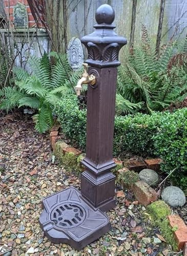 STANDBRUNNEN SÄULE BRUNNEN ALUGUSS Garten ANTIK Nostalgie Stil ZAPFSÄULE NEU