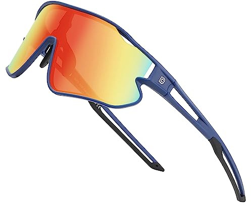 DUCO Polarisierte Kinder Sonnenbrille Jungen Mädchen Sportbrille DK268 | [19g TR-90 Super Leicht Fahrradbrille] Wrap Around UV400 Laufbrille SportSonnenbrille für Wandern/Baseball/Radfahren