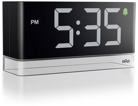 Braun BC27B Wecker Digital | Digitaler Wecker mit Licht | LED-Display | Ansteigender Weckton | Touch-Schlummer | Helligkeitsautomatik | 12/24h | Tischuhr | Wecker Laut für Tiefschläfer | 18x9cm