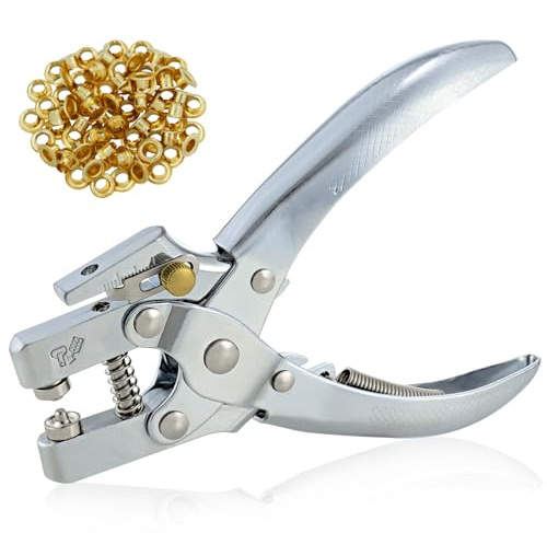 Mygeromon Ösenzange Papier Set Mit Ösen Hole Punch 5mm Für Leder/Karte