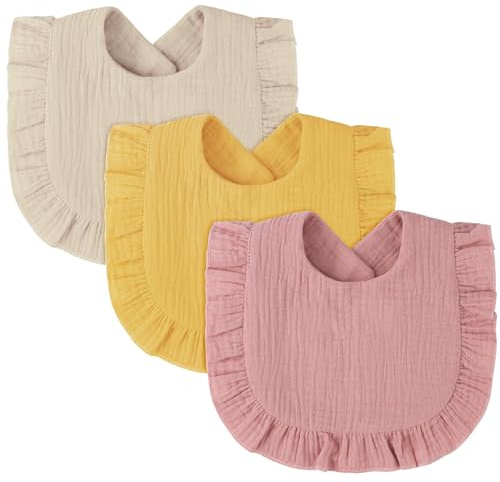 Vicloon Baby Lätzchen, Weiche Absorbierende Musselin Halstücher Sabberlätzchen Spucktücher Baby mit Druckknopf für Baby Jungen und Mädchen Kleinkinder