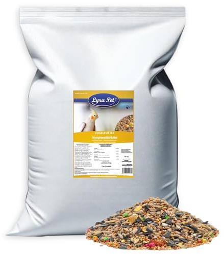 Lyra Pet® | 25 kg Nymphensittichfutter Großsittichfutter | Alleinfutter für Nymphensittiche | Vogelfutter für Sittiche | Nahrhaftes Futter | Energiespender für Großsittiche| Artgerecht & Natürlich