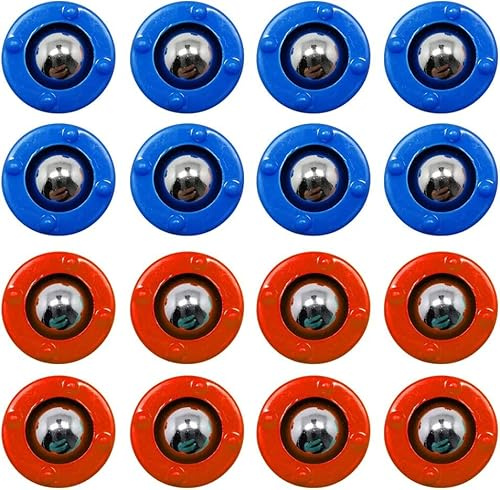KETIEE 16PCS Mini Shuffleboard Pucks Ausrüstung Rollers Set, Shuffleboard Rollers Ersatz Curling Zubehör Free Sliding Bead Home Game for Family Fun