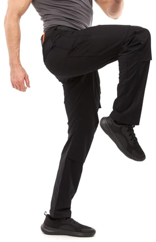 strongAnt Arbeitshose Herren komplett Stretch Männer Berlin Pro Bundhose mit Kniepolstertaschen - Schwarz Gr. 52