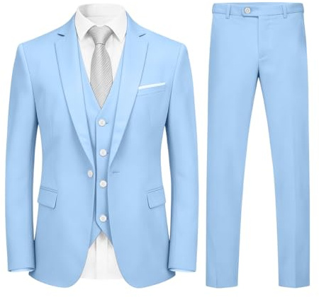 YOUTHUP Herren Anzug Slim Fit 3 Teilig Anzüge für Hochzeit Business