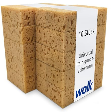 wolk Autoschwamm & Tafelschwamm Set - 10 Stück Waschschwamm 17x12,5x5cm