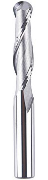 SpeTool Kugelkopffräser 6mm Schnittdurchmesser 6mm Schaft 24mm Schnittlänge Doppelflöte Router Bit Festes Hartmetall Fräserfräser zum DIY Holzarbeiten Schnitzen Gravur