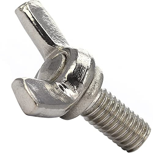OPIOL QUALITY® Flügelschrauben DIN 316 M10x25 mm aus Edelstahl A2 V2A (4 Stück) Amerikanische Form Flügelschraube Flügel Schraube Gewindeschrauben
