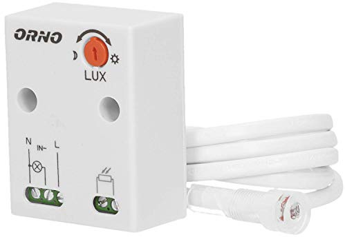 Orno CR- 233 Dämmerungsschalter Aussen mit externer Sonde im Gehäuse || Lichtstärke LUX Anpassung || Schutzart : IP65