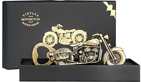 Motorrad Bier Vatertagsgeschenk für Männer,Vintage Motorrad Bierflaschenöffner, Geschenk für Ehemann, Vater, Opa, Bruder. Einzigartiges Geburtstagsgeschenk für Bierliebhaber und Motorradfans