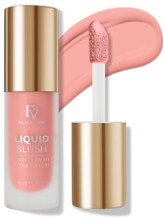FV Hochpigmentiert Liquid Blush，Natürliches Rouge mit Leichter Creme, Langanhaltend und Dewy Finish Blush Flüssig für Gesunder Makeup Look (Believe)