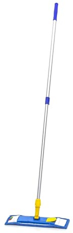 Wisch-Star Wischmopp-Set 50 cm mit Microfaserbezug, Teleskopstiel und Magnetklapphalter, Profi-Qualität für gründliche Reinigung