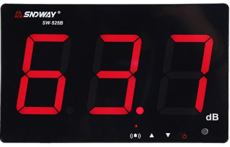 Schallpegelmesser, Lärm-Messgerät 30-130 dB hohe Präzision mit Datenlogger Alarm und 9,6 Zoll LCD für Rauschmessung SW 525B