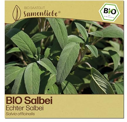 Samenliebe BIO Salbei Samen | Echter Salbei - winterhart & mehrjährig - samenfestes BIO Saatgut