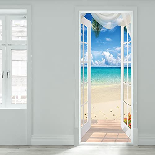 MUYIRTED 3d Türtapete Selbstklebend 30.3"x78.7" Landschaft Türposter Fototapete, Schlafzimmer Wohnzimmertür Aufzug Tür Aufkleber (A-02)