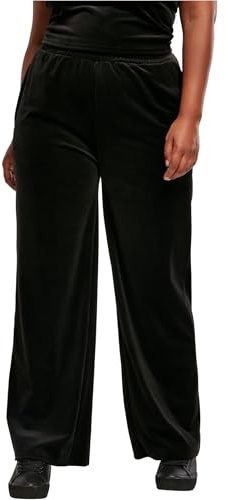 Urban Classics Damen Jogginghose Ladies High Waist Straight Velvet Sweatpants Black M