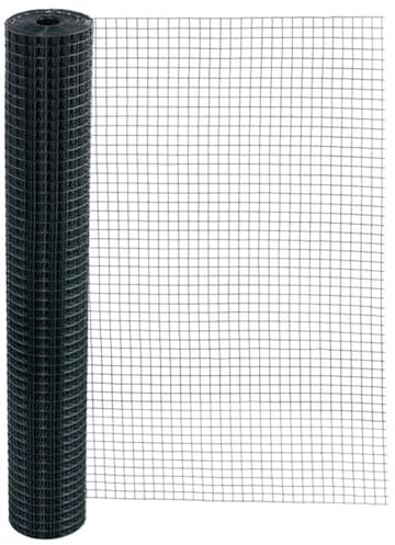 Garmix Volierendraht Maschendraht 4-Eck Drahtgitter Drahtzaun Grün 19x19mm (50cm x 25m 1,20mm)