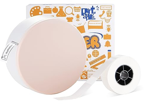 vretti HP3 Etikettendrucker mit Klebeband, Mini-Bluetooth-Selbstklebender Etikettendrucker, kompatibel mit iOS Android, Etikettengerät mit Mehreren Vorlagen für Schule, Büro, Zuhause