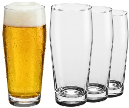 Glasset FLINT Bierglas-Set, 650 ml, 4er-Set, Wassergläser Cocktailgläser Becherglas-Set, spülmaschinenfest, Classic Collection, Transparent