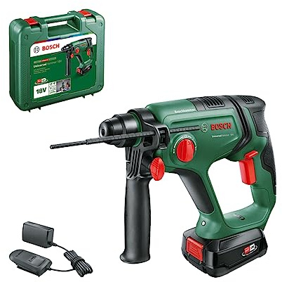 Bosch Akku-Bohrhammer UniversalHammer 18V (1x Akku 2,5 Ah; 18 Volt System; zum Bohren, Hammerbohren, Meißeln und Schrauben; im Koffer)
