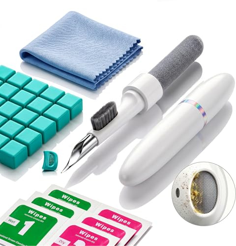 Technaxx In-Ear Kopfhörer & Smartphone Reinigungsset TX-333 – 3-in-1 Reinigungsstift mit Metallspitze & Bürste – Reinigungsknete & Tuch – Für Ohrhörer, Handys, Kopfhörer, Lautsprecher & Anschlüsse